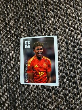 Spain Red Soccer Sticker Card- Lamine Yamal (coke sticker)